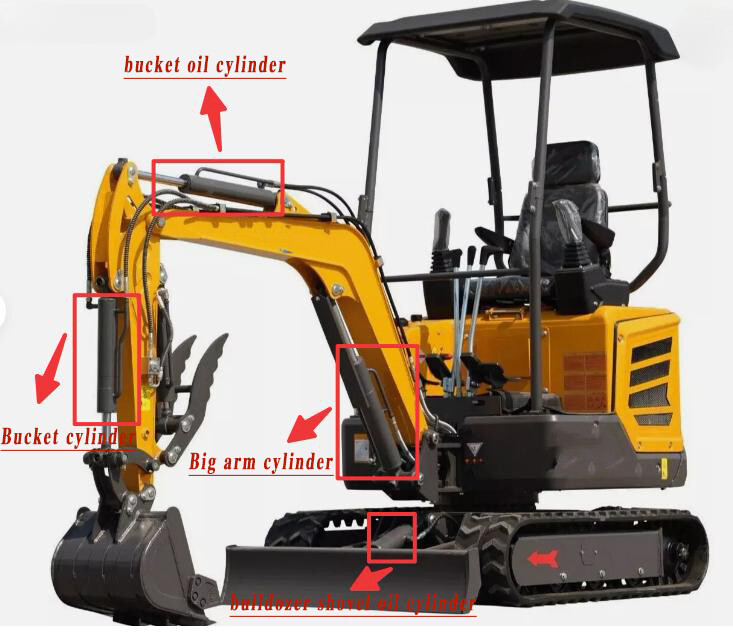 For China Mini Excavator 0.8Ton-1.5Ton Excavator cylinder