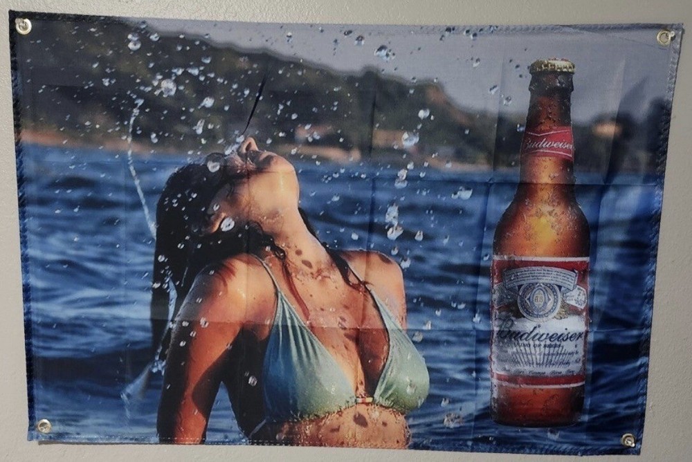 🍺 Budweiser Beer Bikini Suit Flag/Banner