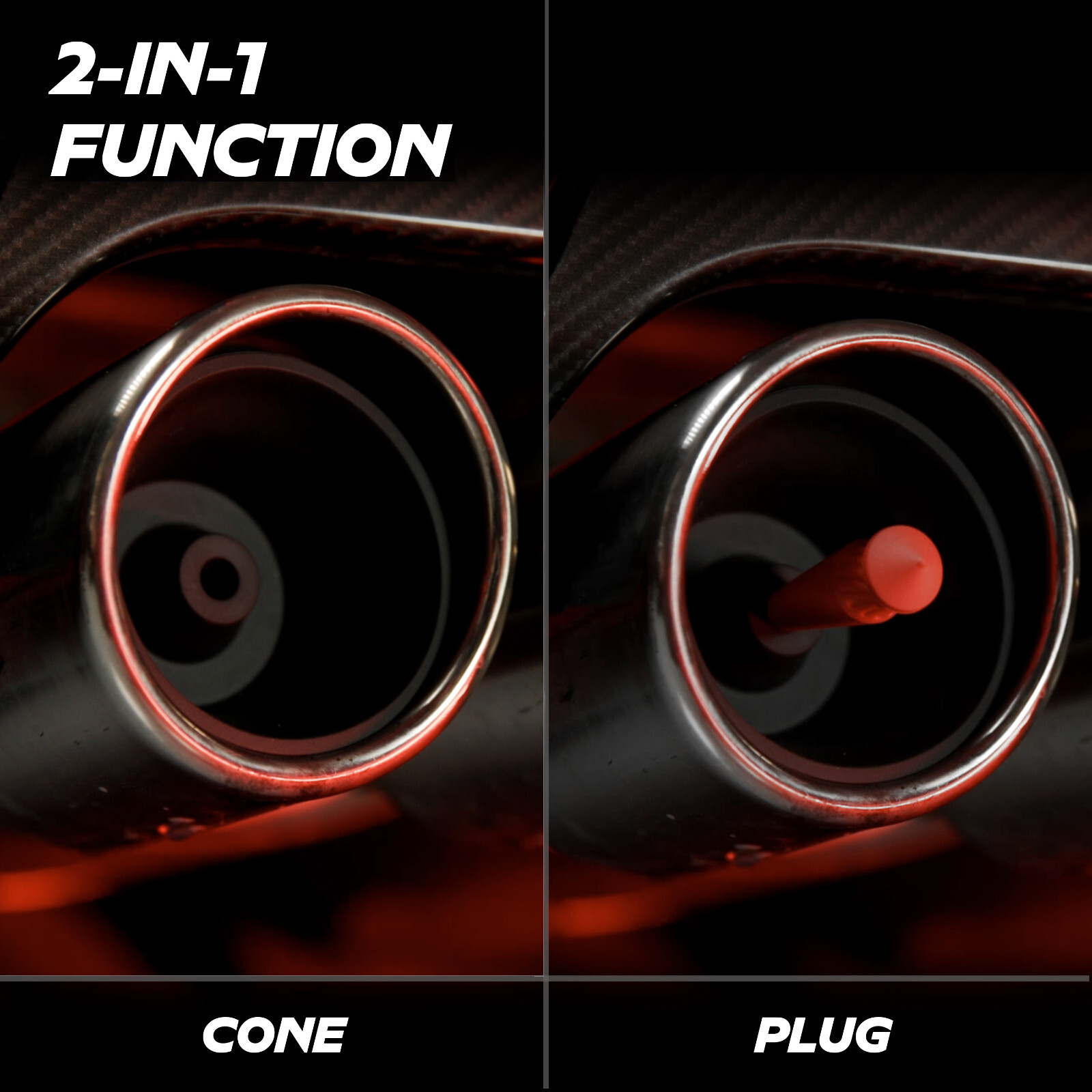 Cone and Plugs 2-in-1 Universal Adapter Automotive EVAP Smoke Machine