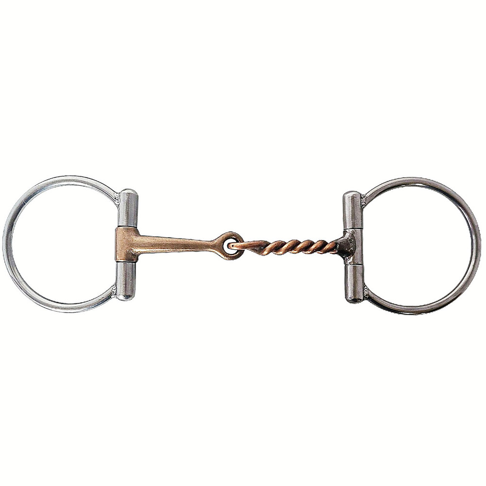 Handmade Don Hansen DH Copper Half Twisted Wire Half Smooth Dee Ring Snaffle Bit