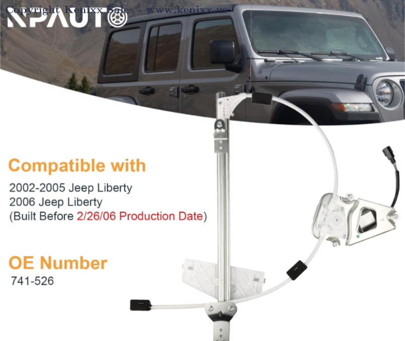 Front Driver Side Power Window Regulator with Motor Assembly Replacement for Jee
