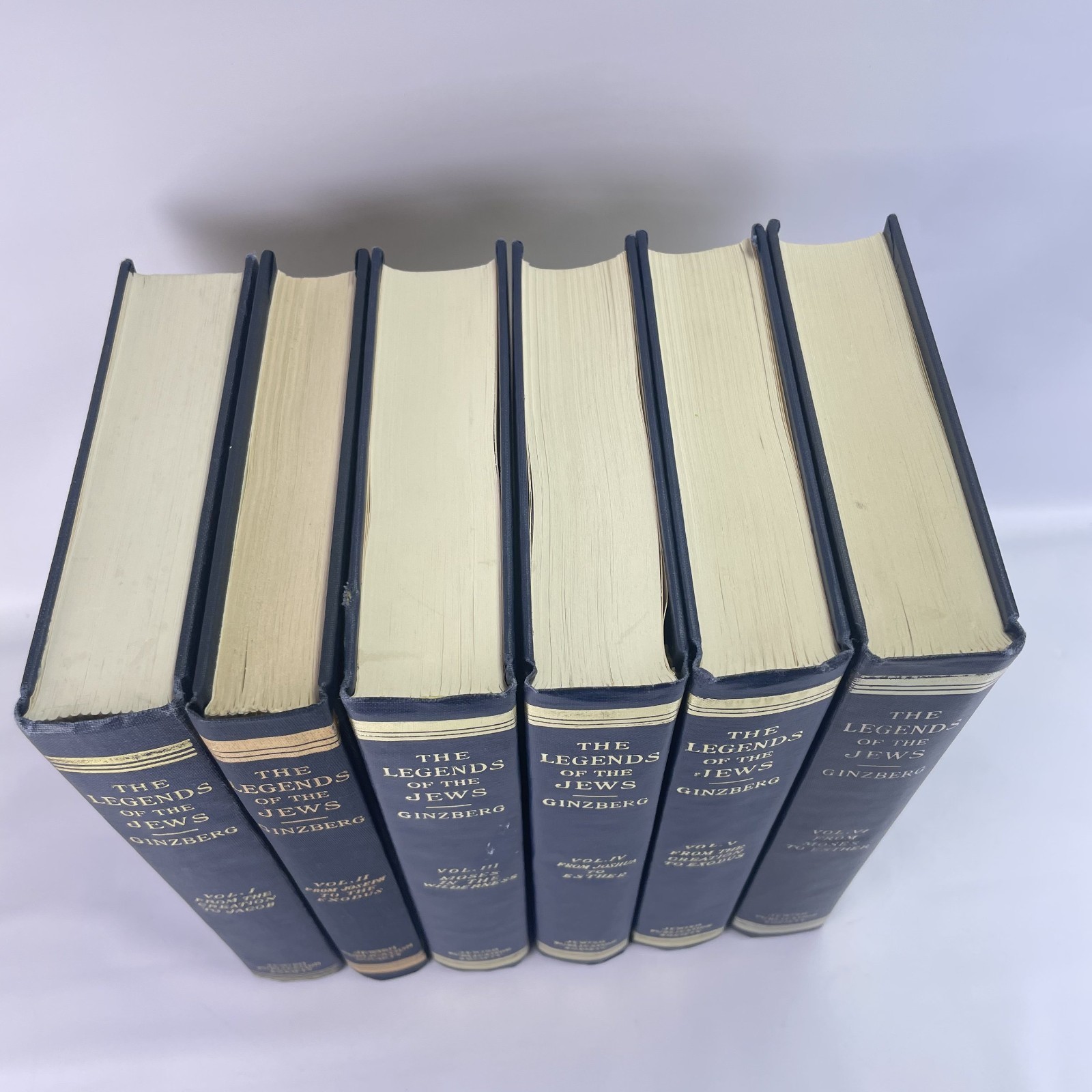 The Legends of the Jews 1-6 Volume HARDCOVER SET Ginzberg (Missing 7) *Read