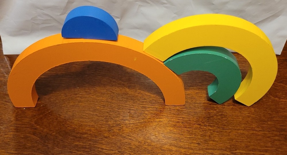 Rainbow Stacker/Puzzle Wood Toy