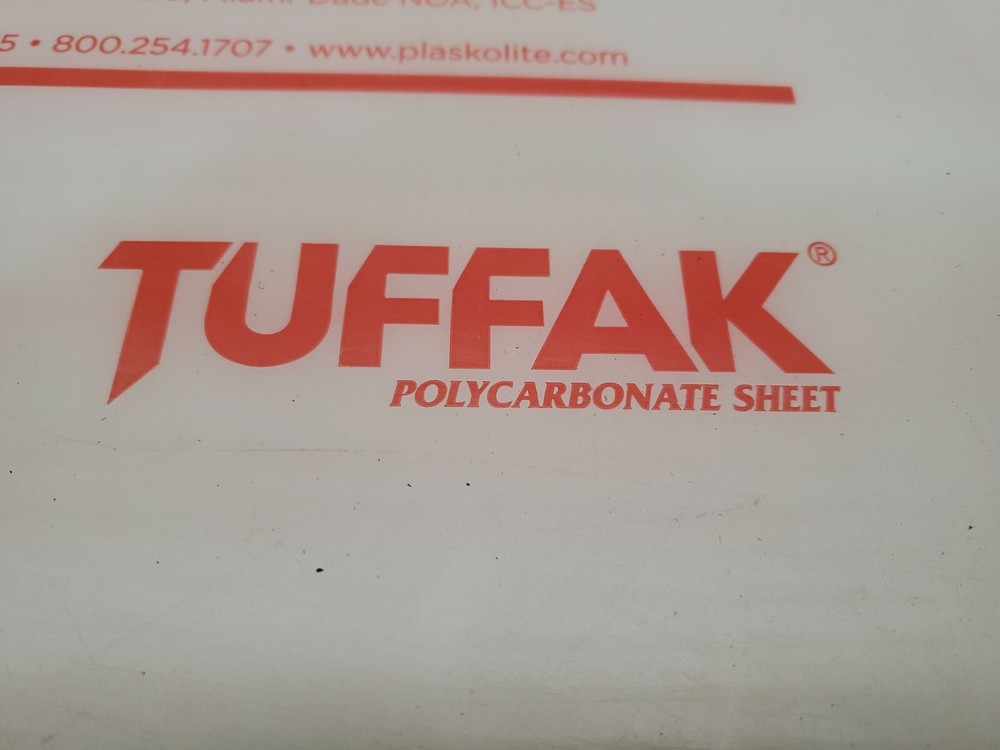 TUFFAK POLYCARBONATE SHEET 20"X48"X1/8" (4 sheets)