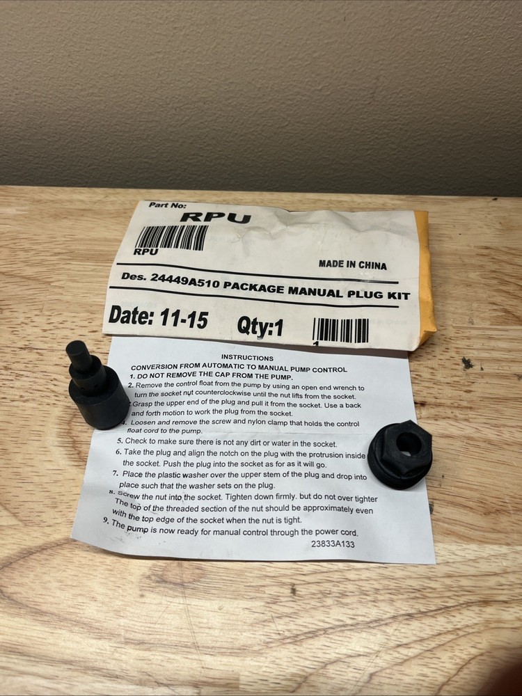 MANUAL PLUG KIT 24449A510
