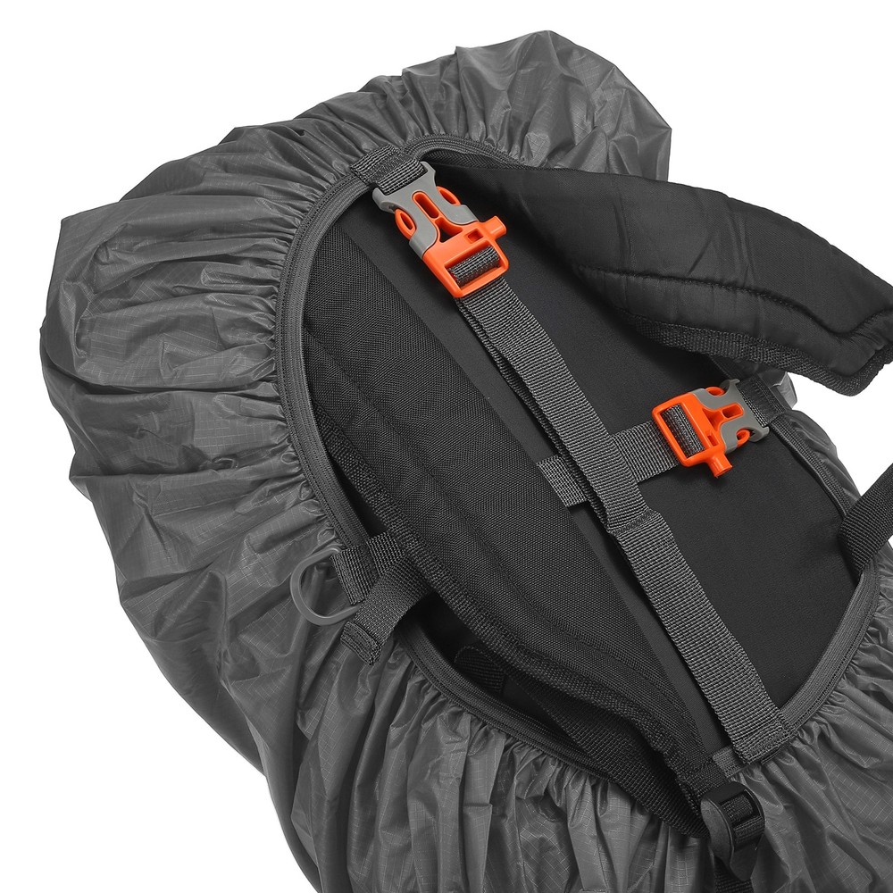 15-25L Backpack Rain Cover with Drawstring Bag, S, Gray Checkered