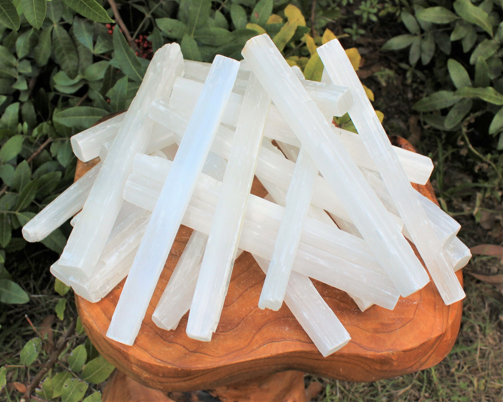 2 lb Bulk Wholesale Lot 7" - 8" Selenite Logs Crystal Sticks Wand Blade 2 Pounds