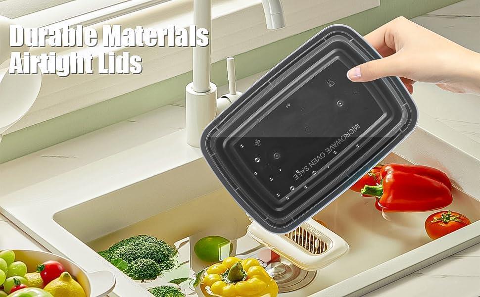 24 oz Food Storage Boxes Meal Containers BPA Free Microwavable Dishwasher Safe