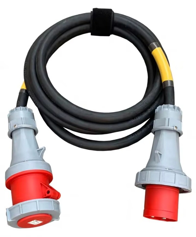 CEE IP67 380v 5pin 63A Power Socket Cable 3*2.5mm 2meter High Quality