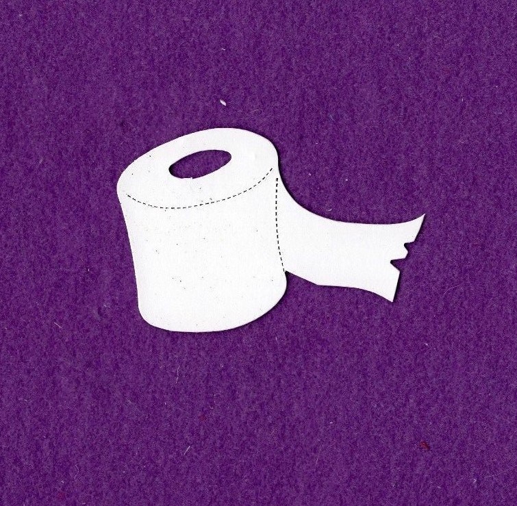 TOILET PAPER die cuts scrapbook cards