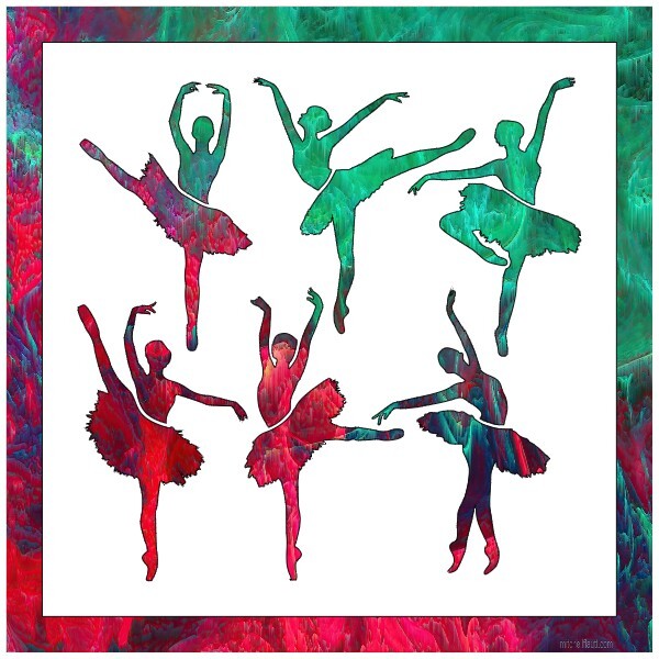 10"x10" Clear Plastic Stencil - Ballerina (ROA36)