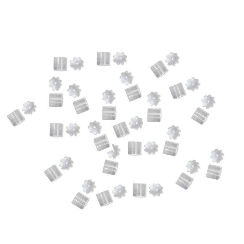 144 Clear Plastic Earring Clutches 3.75 x 4mm, Clear Earring Nuts