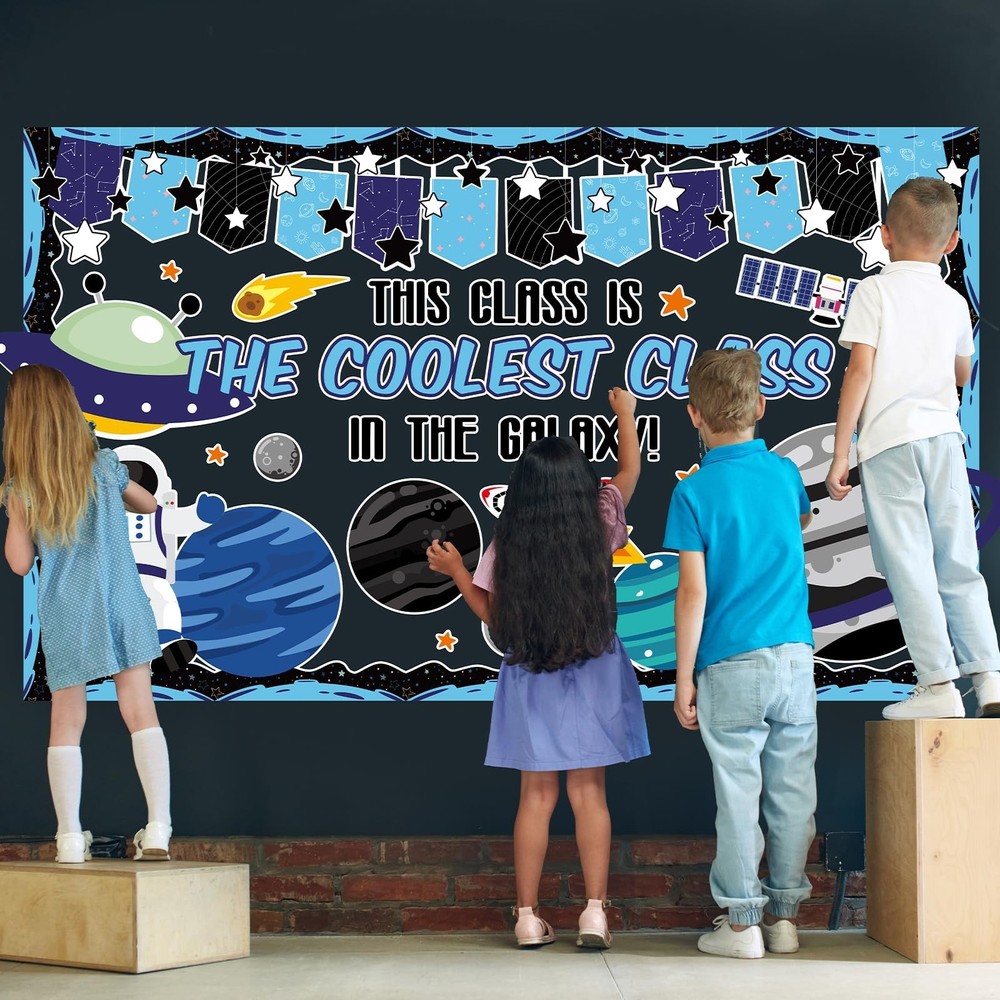 Outer Space Bulletin Board Set Galaxy Classroom Bulletin Board Decorations As...