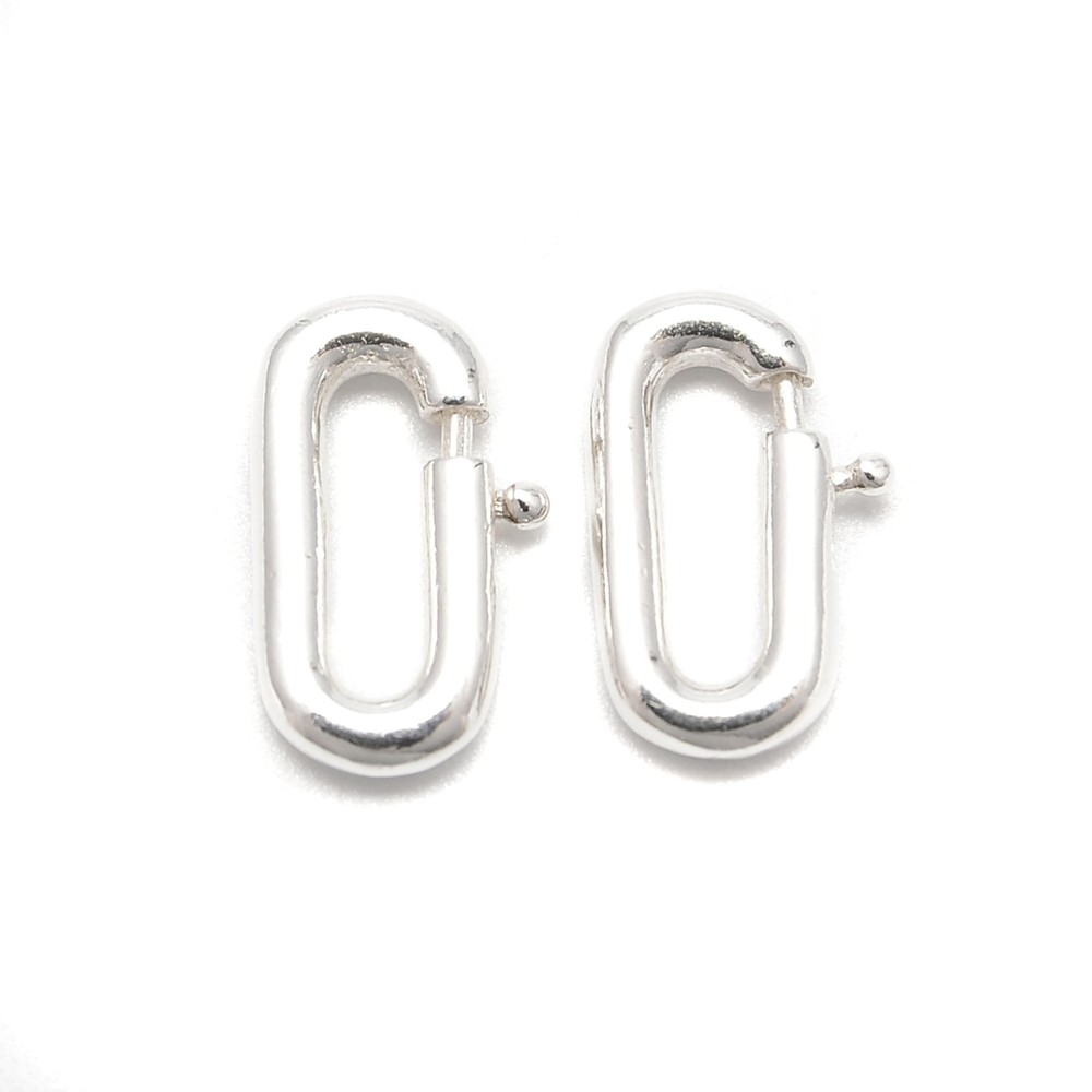 925 Sterling Silver Rectangle Clasp Size 6x12mm 3 pcs per Bag