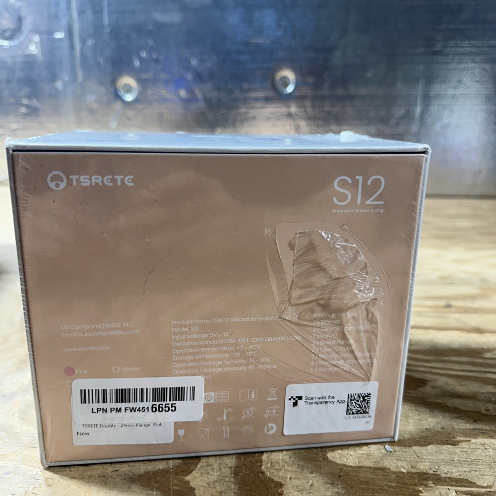 TSRETE S12 Wearable Breast Pump PINK