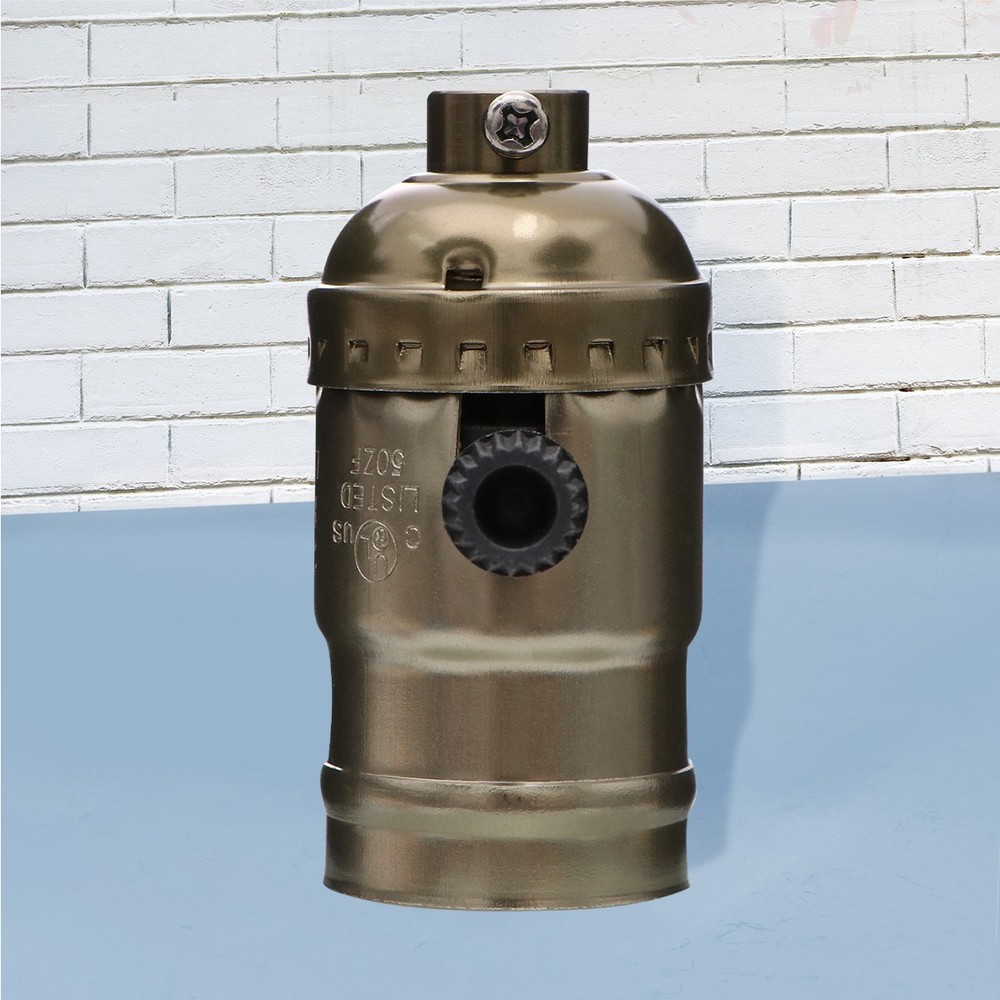 E26 Screw Socket Lamp Holder with On/Off Rotary Switch Edison Screw Light Base