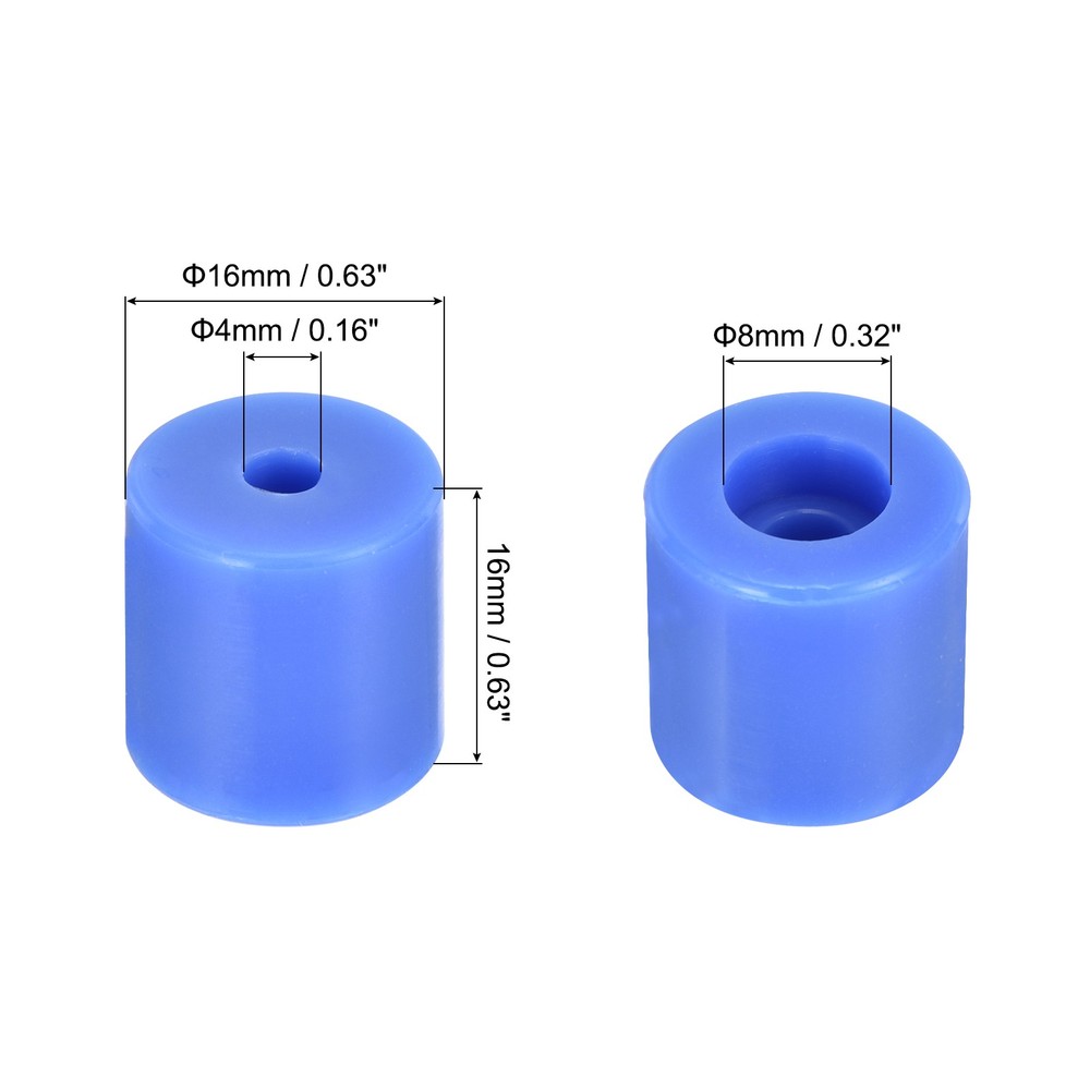 12Pcs Silicone Bed Mounts Leveling Column Silicone Buffer 16mm Blue