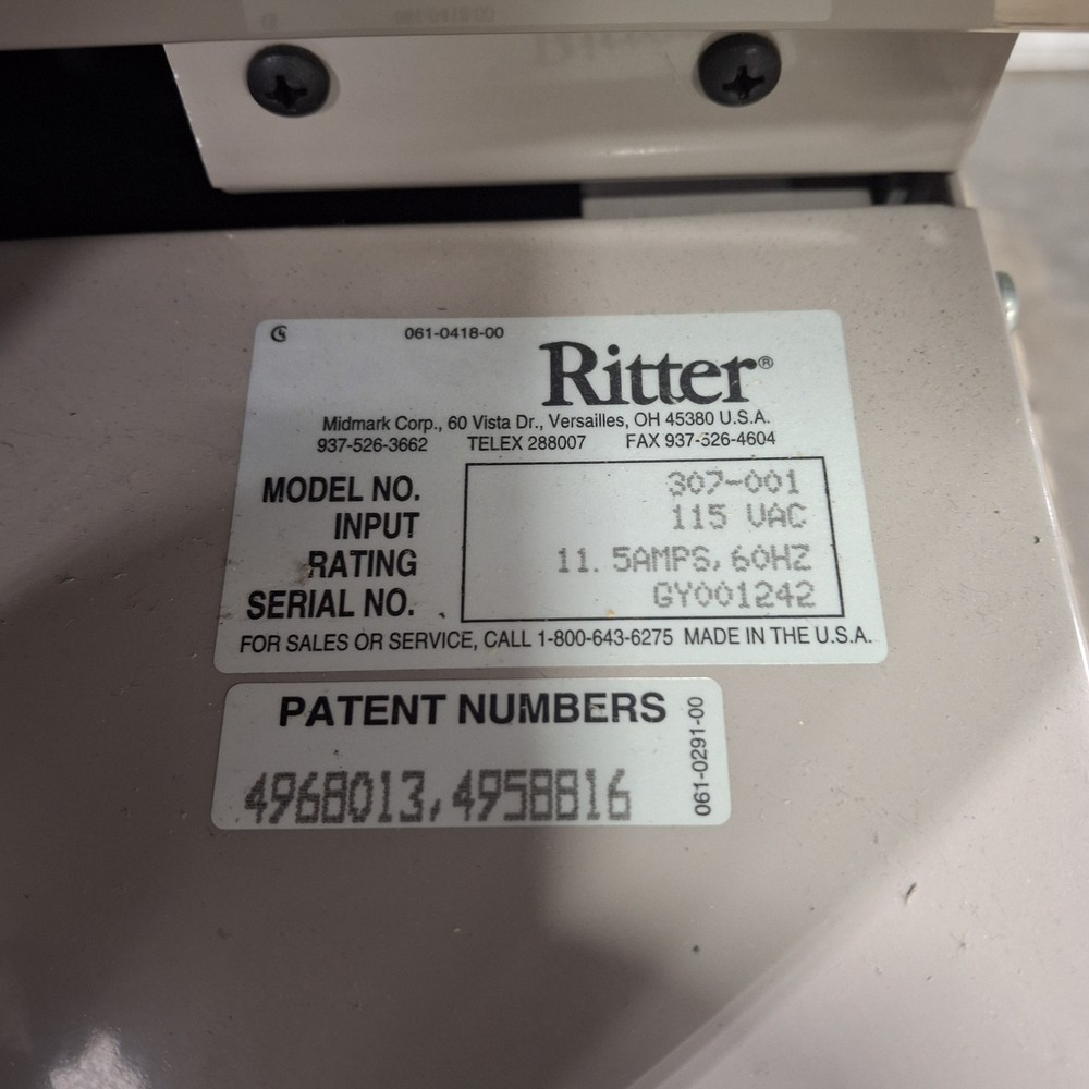 Ritter 307 Exam Table