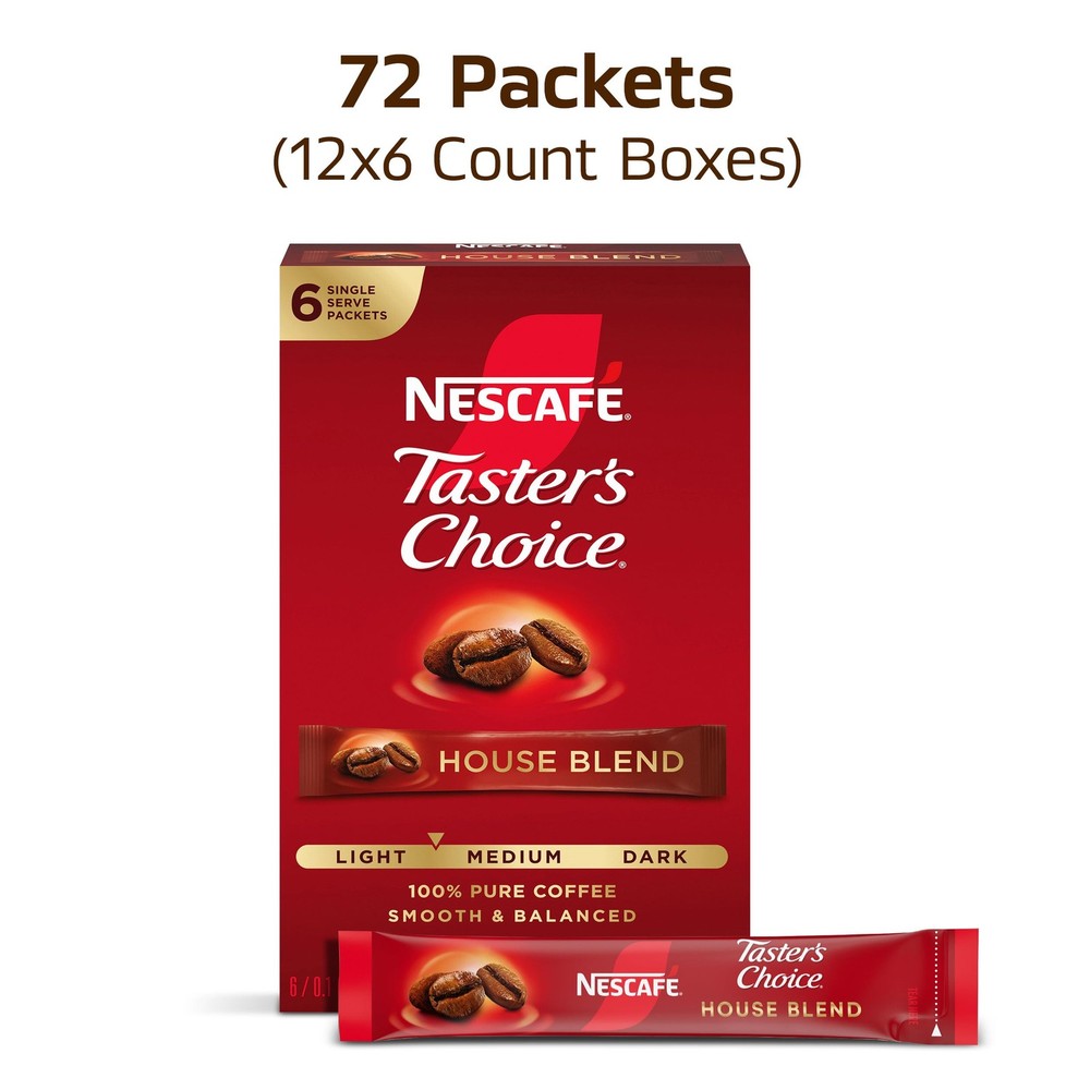 NESCAFÉ Taster's Choice, Instant Coffee Packets, Light Medium Roast Coffee, H...
