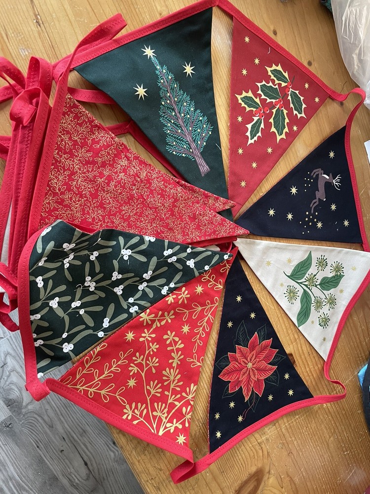 handmade christmas bunting