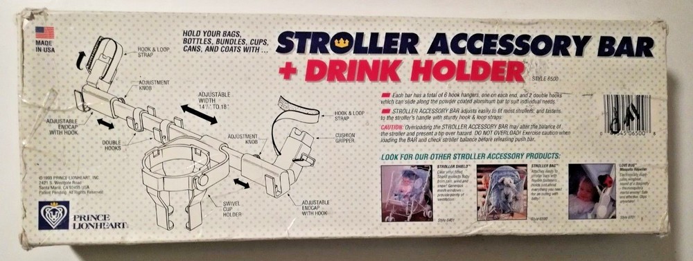 Stroller Accessory Bar Plus Drink Holder