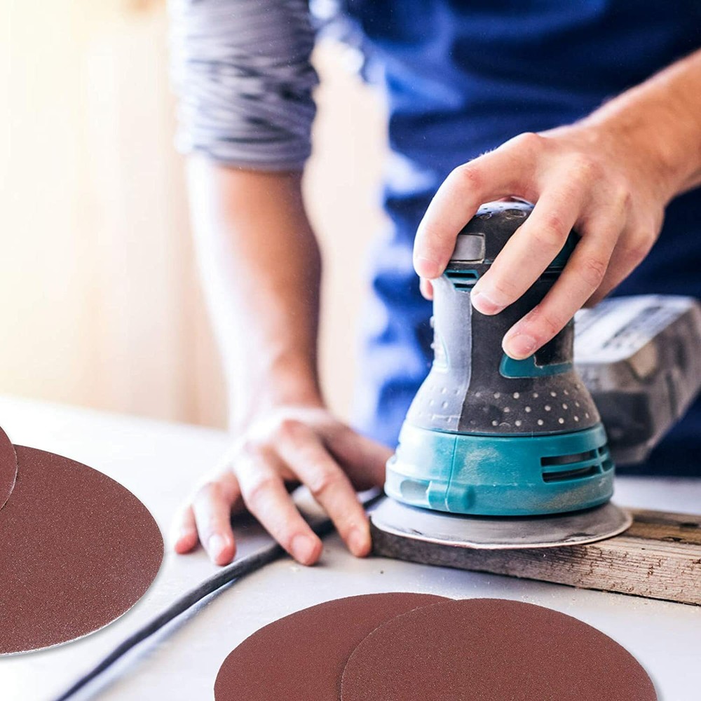 100PCS 6Inch Hook & Loop Sanding Disc 150Grit Sandpaper for Random Orbit Sanders