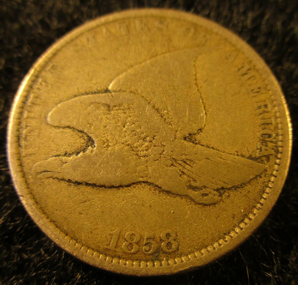 1858 Flying Eagle Cent     IH Penny   Decent Coin   728211