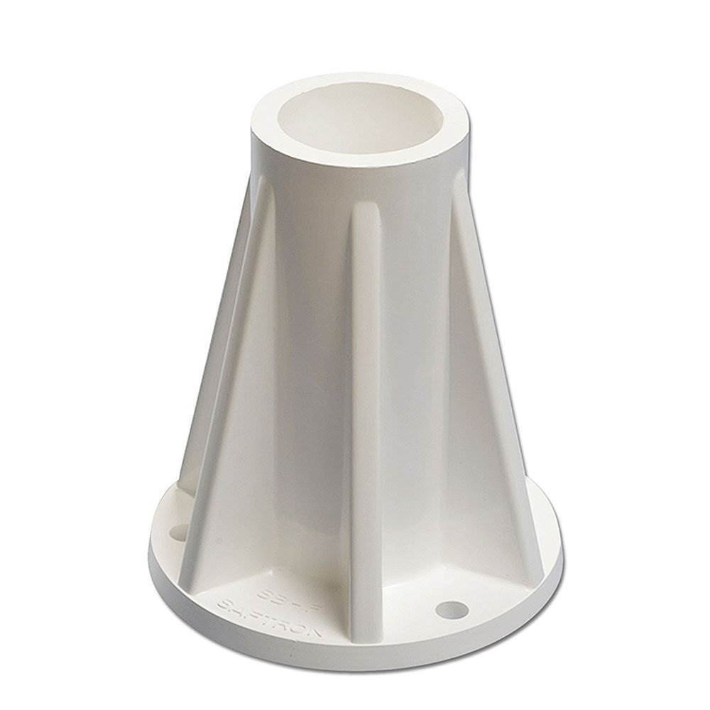 Saftron Polymer Pool Handrails and Ladders Surface Mounting Base, White (6 Pack)