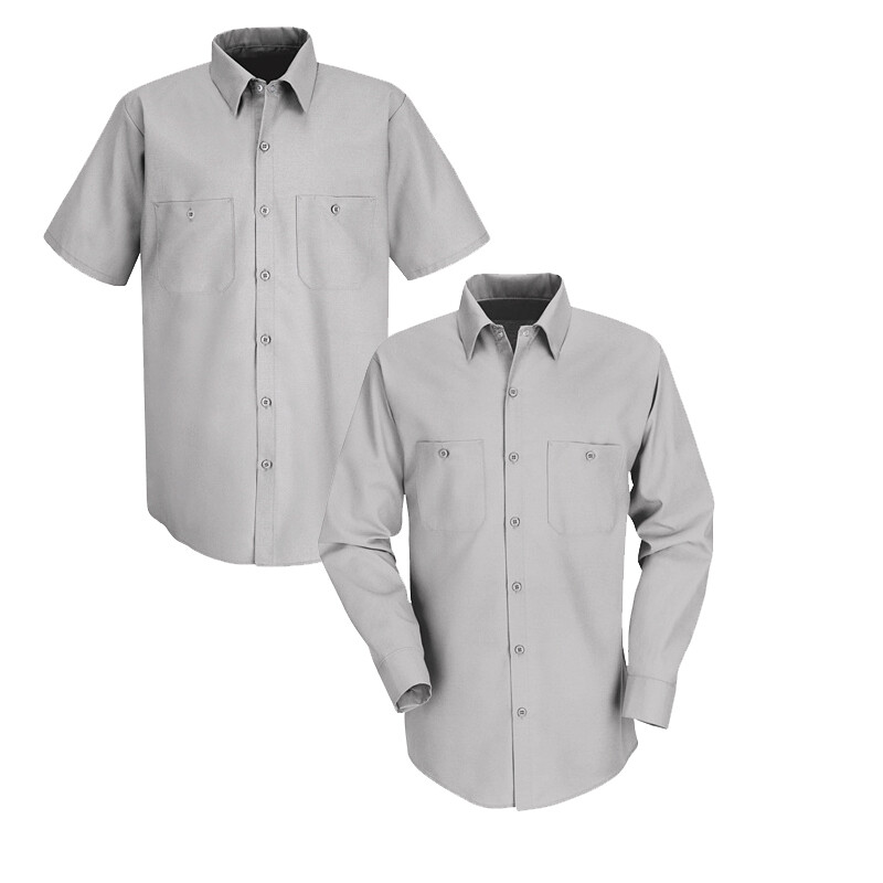 Red Kap Men's Industrial Work Shirt Long Sleeve 2 Pocket Uniform