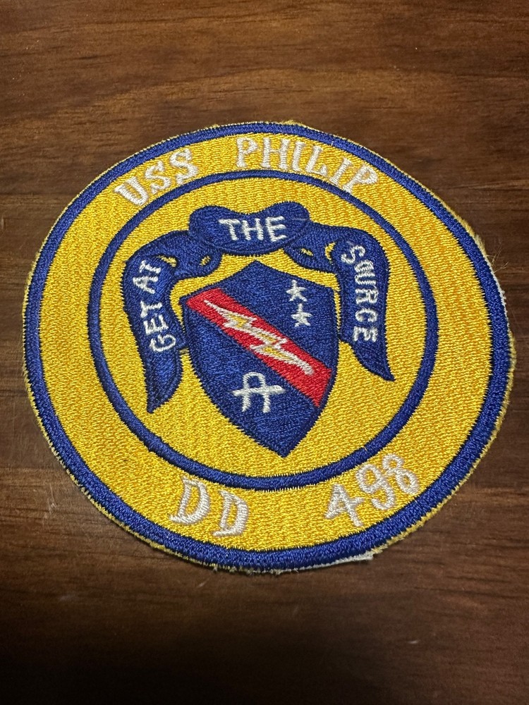 Vintage US Navy USS Philip DD-498 Ship Patch