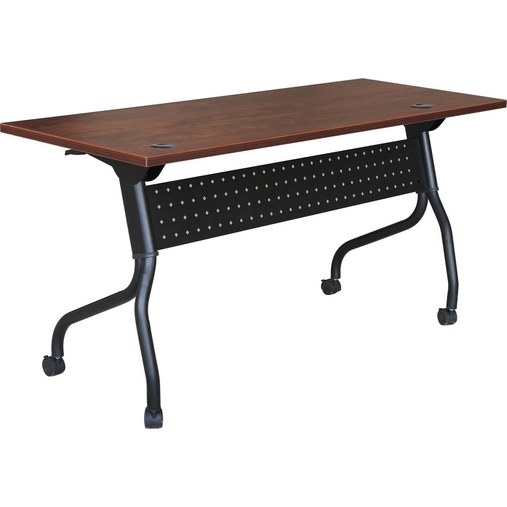 Lorell LLR59516 Cherry Flip Top Training Table 60" x 23.6"