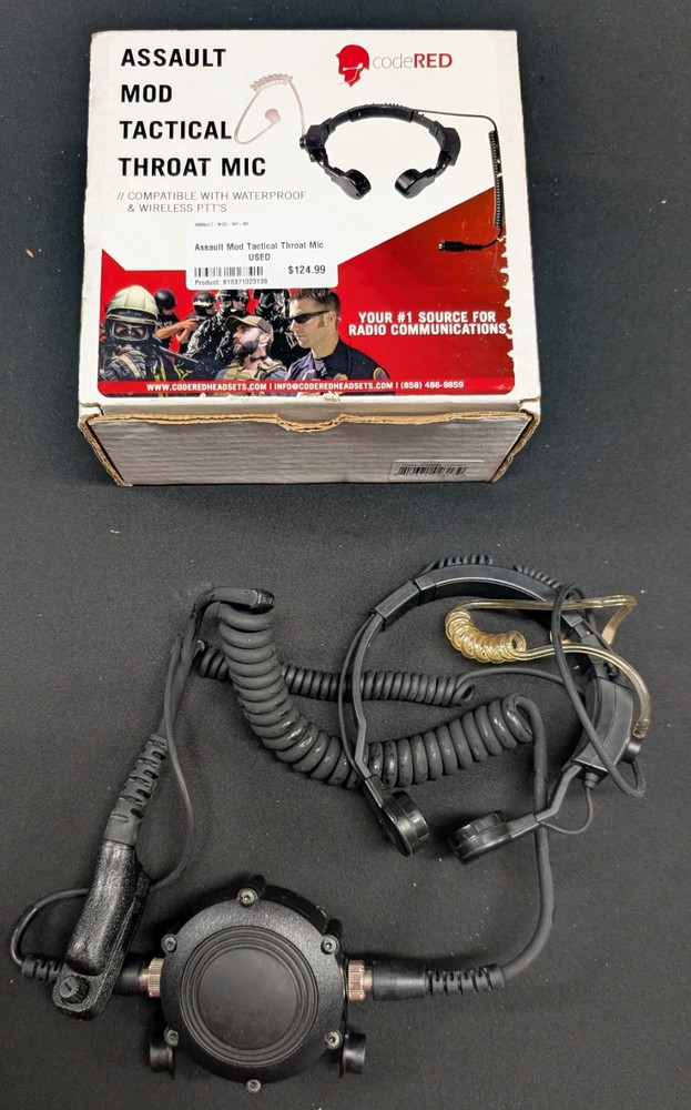 Code Red Assault Mod Tactical Throat Mic w/ M7 Connector Assault-MOD-WP-M7