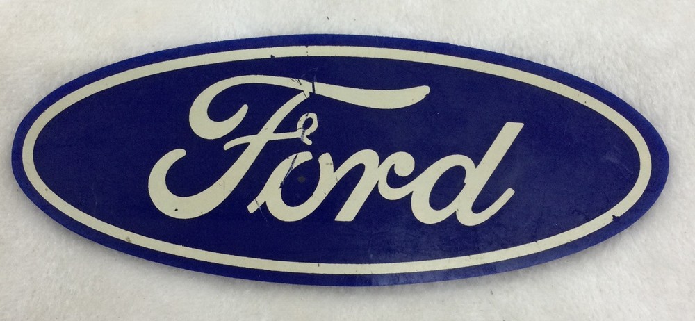 Ford Oval Embossed 7.375” X 2.875”, Preowned Condition.