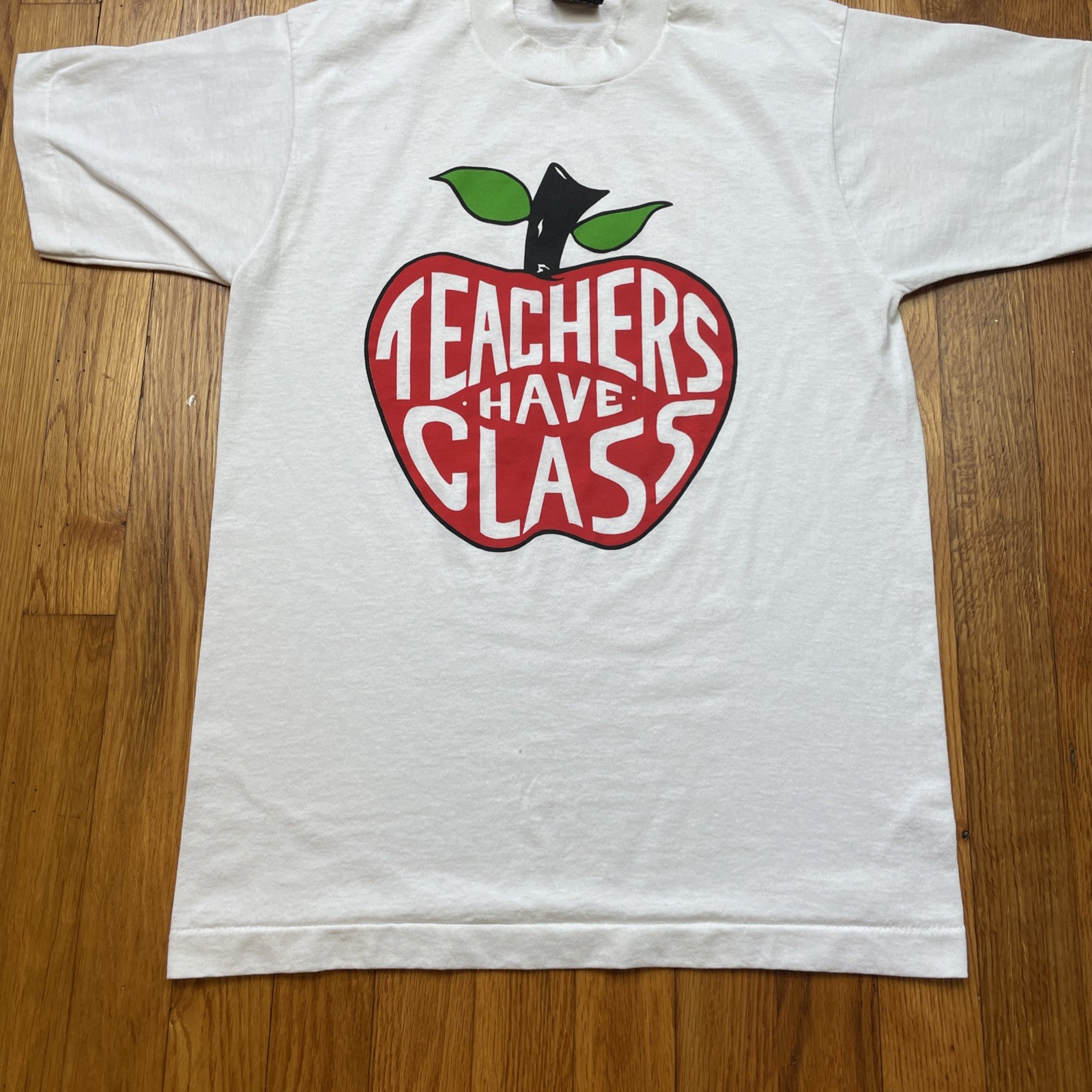 Vintage 80s T Shirt Mens M Teachers Have Class Screen Stars Single Stitch White