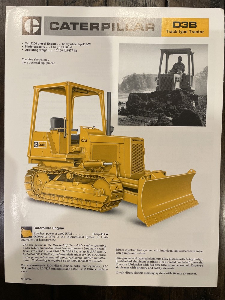 Caterpillar D3B Brochure ‘84