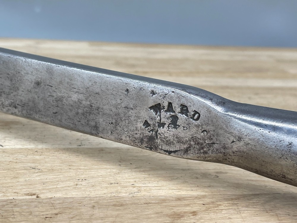 Vintage Large WARD W&P 1/2" Socketed Swan Neck Lock Mortise Chisel Old Tool