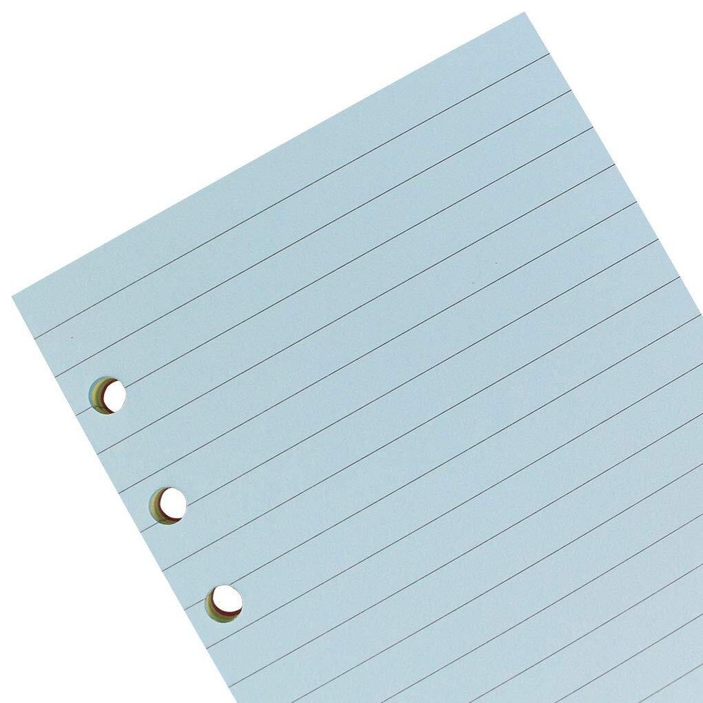 50 Sheets/100 Pages Colored Lined Paper Refill for A6 6-Ring Binder Notebook