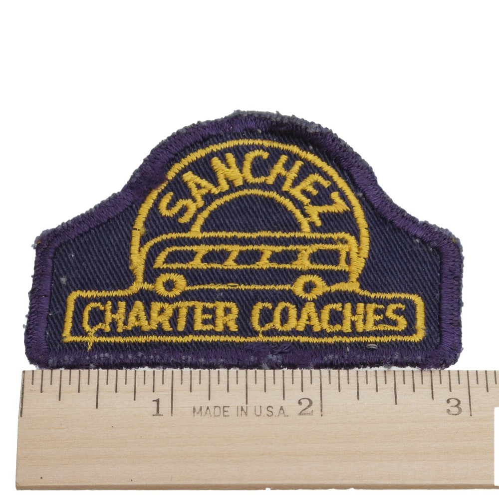 Sanchez Charter Coaches Embroidered Patch, Work Uniform Patch