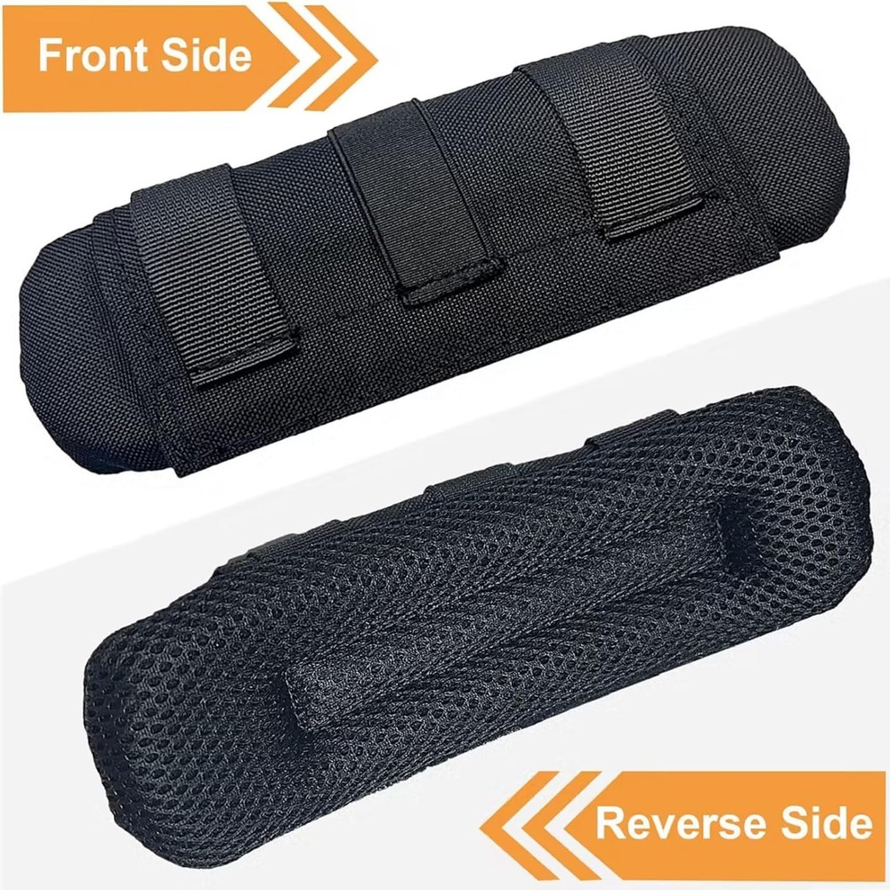 2 Pack Shoulder Strap Pad Backpack Pads Tactical 9.9"x3.1"x1.2", Black