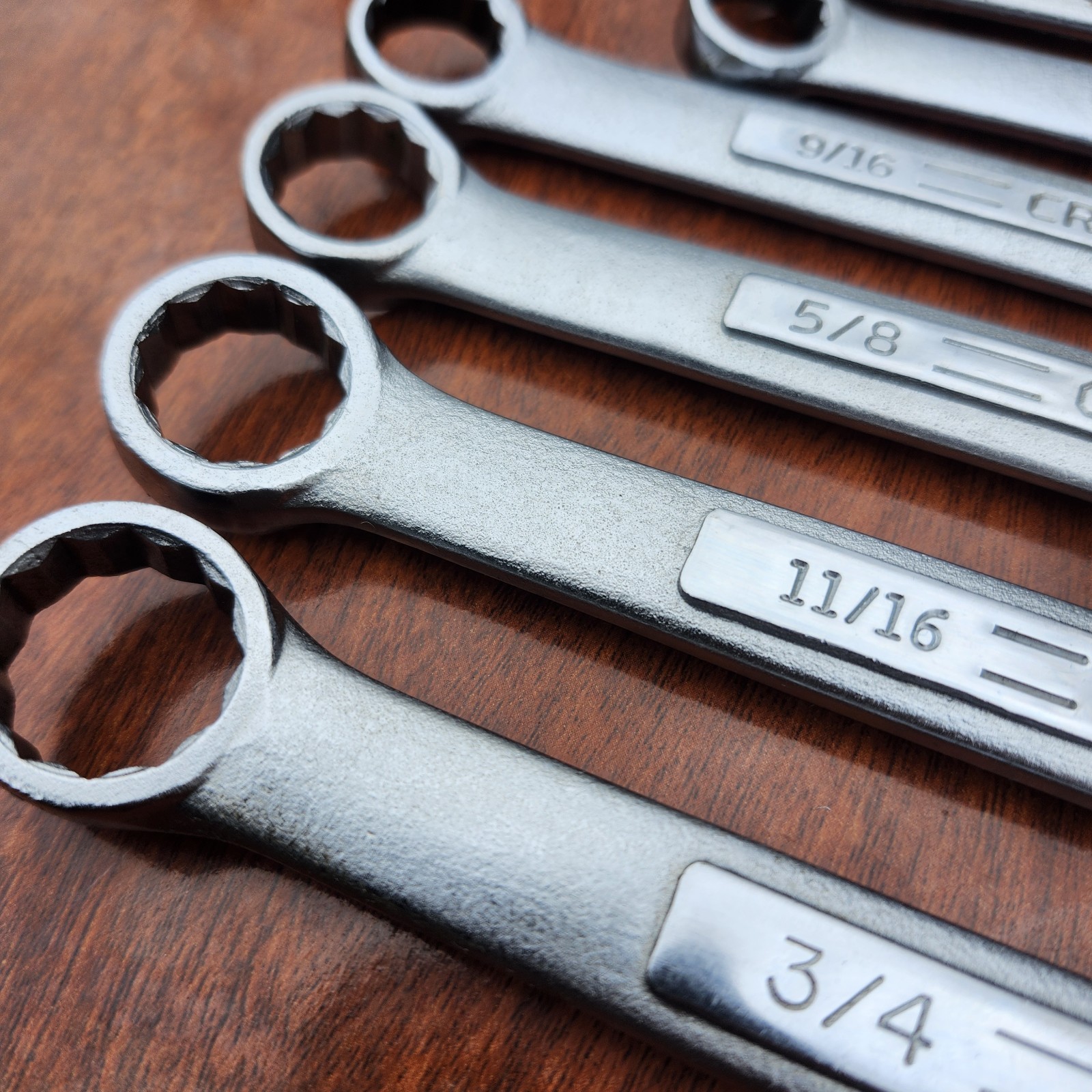 Craftsman SAE Combination Wrench Set USA 12 Pt 1/4" -1- 1/4" 17 Tools All VV Ser