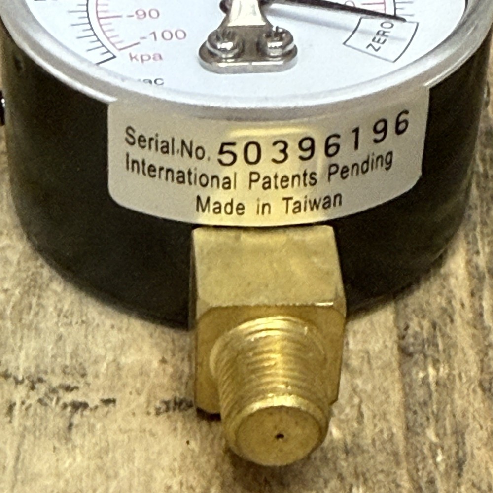 MITY VAC REPLACEMENT VACUUM GAUGE P/N 06171