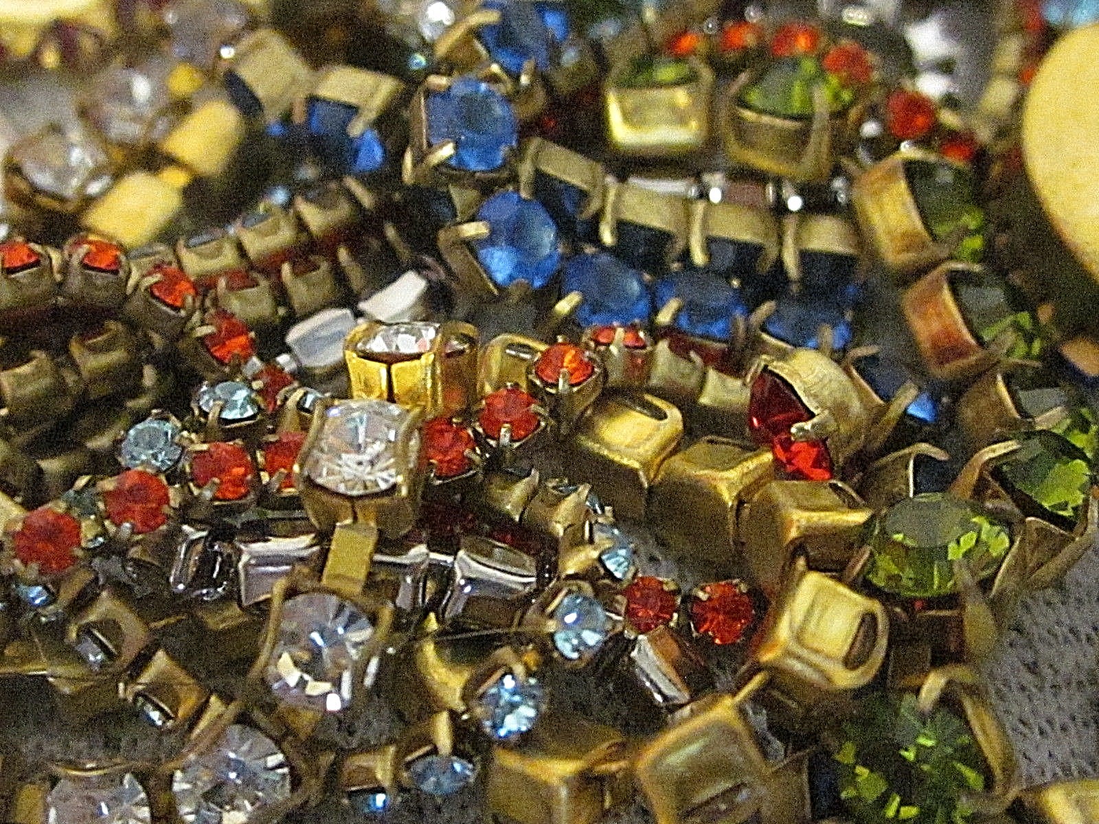 100% SWAROVSKI RHINESTONE CHAIN ROPE STRIPS SETTINGS LOT VTG NOS FINDINGS CRAFTS