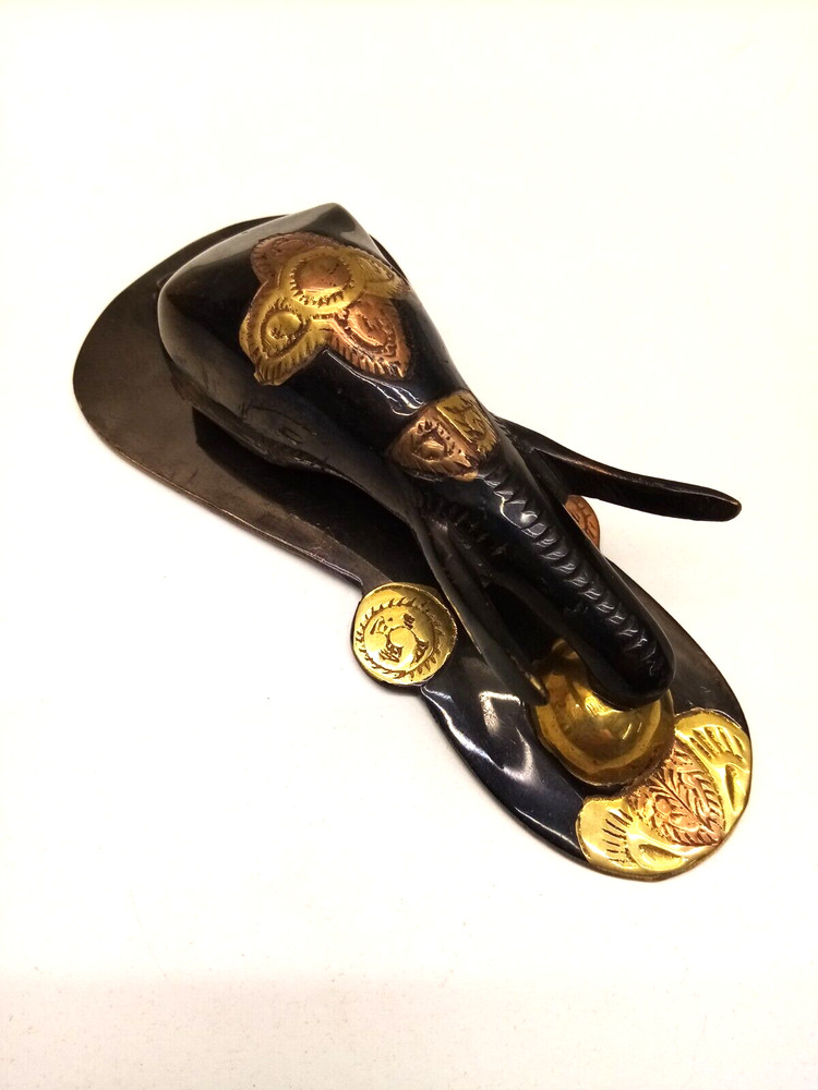 Brass Elephant Head Shape Door Knocker-damaged