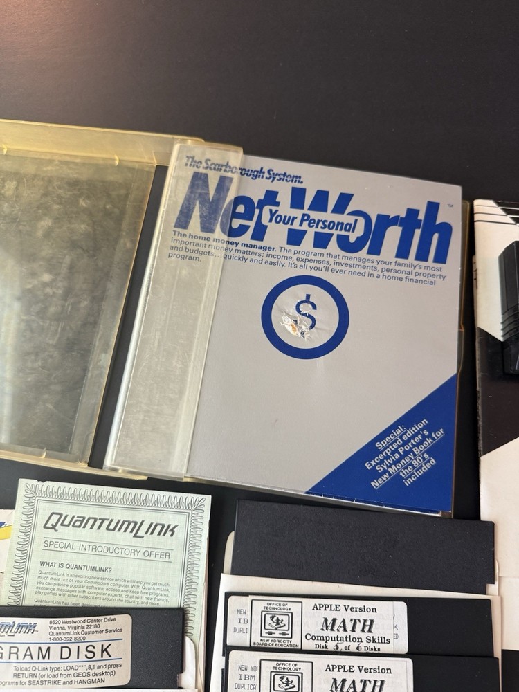 VTG Mixed Lot Computer Games Software Commodore 64 Atari Tandy Apple IBM READ