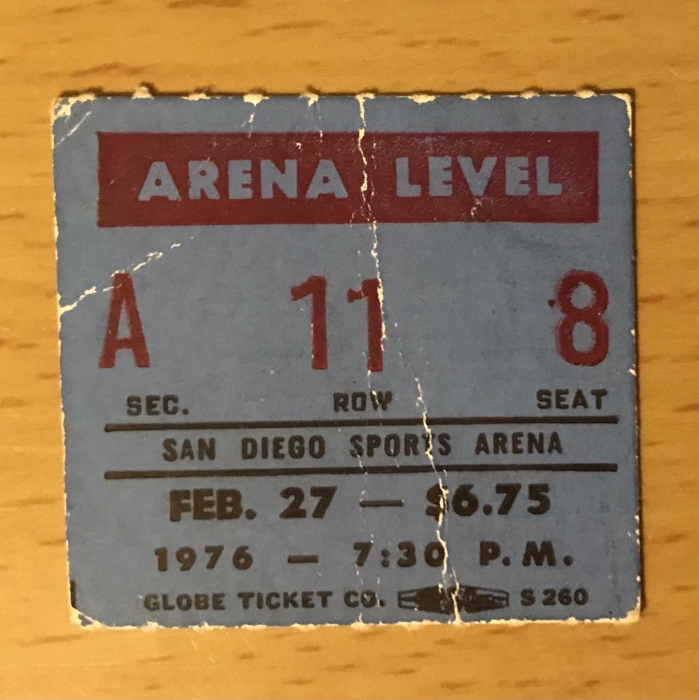 1976 KISS /SLADE ALIVE! TOUR SAN DIEGO CONCERT TICKET STUB COLD GIN STRUTTER