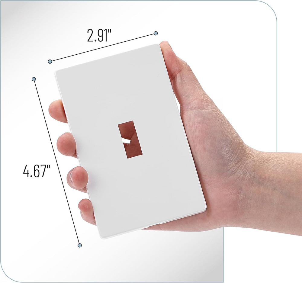 10 PCS Light Plates Switch Covers, Screwless, Toggle Switch Cover, Thermoplastic