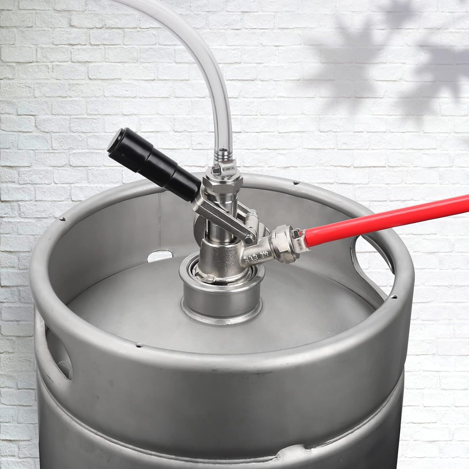 Keg Coupler Barb Connector 5/16'' Beer Barb G5/8 Thread Hex Nut Beer Keg Coupler