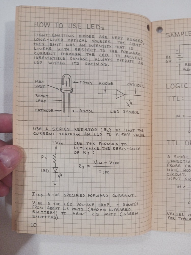 Radio Shack Engineer's Mini-Notebook Optoelectronics Circuits Forrest Mims 1st A
