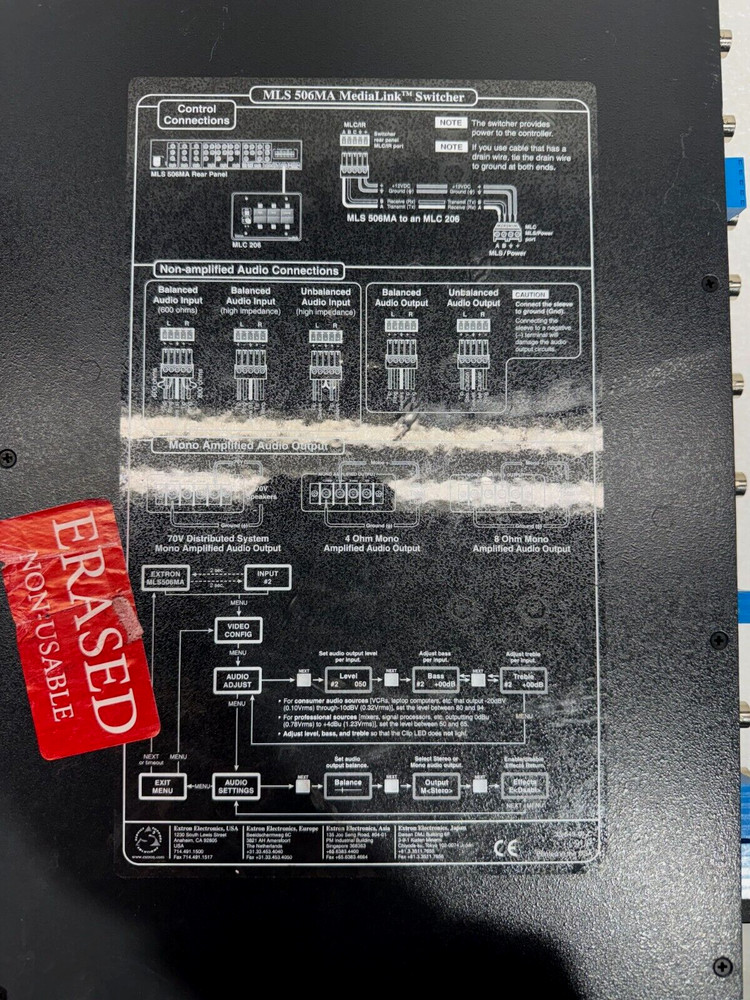 Extron MLS 506MA Multi-Format 6-Input MediaLink Switcher