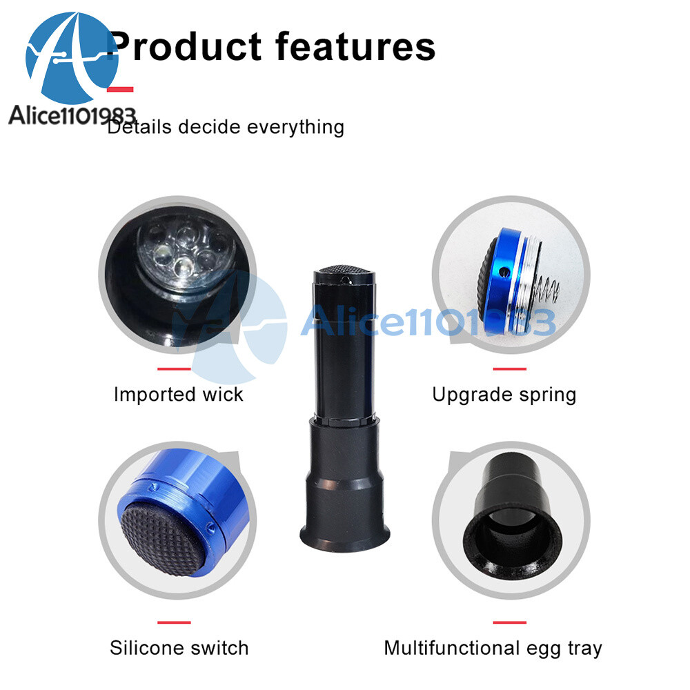 LED Egg Tester Cold Light Incubation Flashlight Check Breeding Egg Detector Lamp